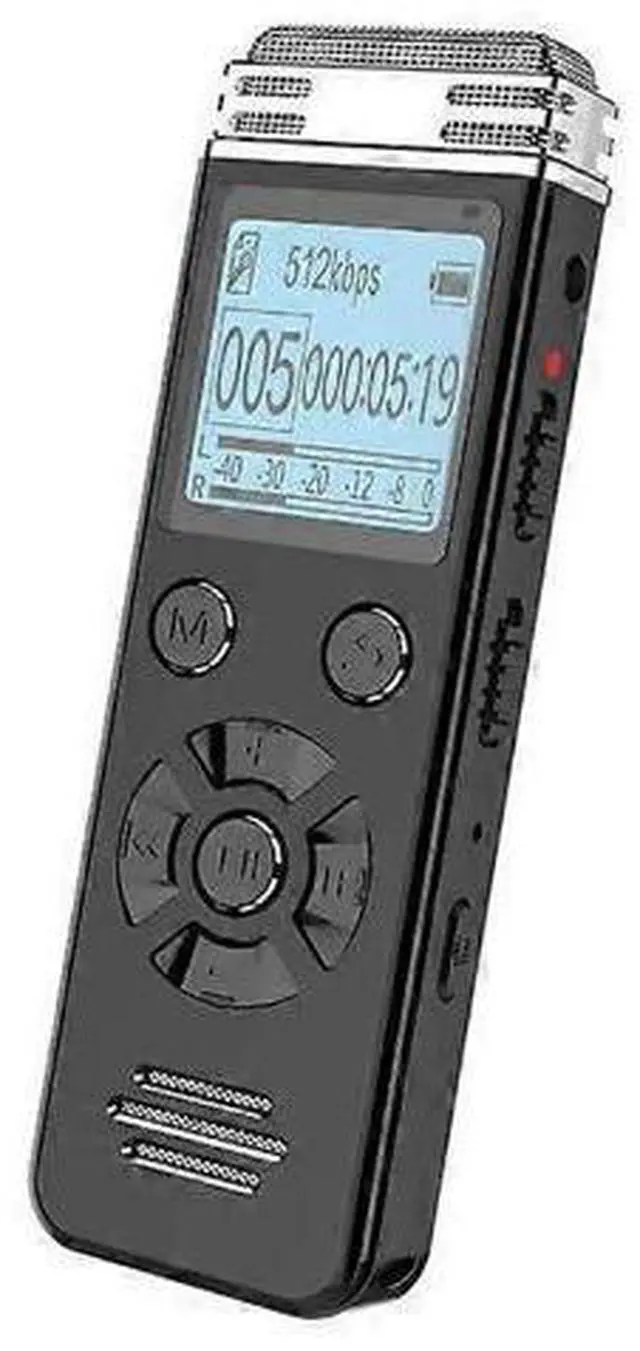 Main image of Ecocleanpath Digital Voice Recorder 32GB - Noise Canceling, USB Rechargeable for Lectures & Meetings (Black)
