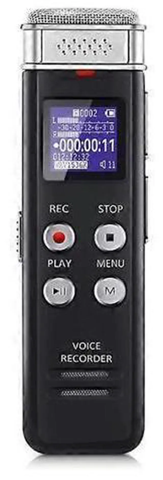 Main image of Ecocleanpath L157 Digital Voice Recorder with Voice Activation, USB Rechargeable Dictaphone, Black