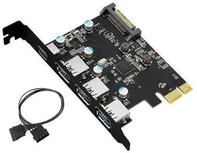 Main image of FOR PCIE Four-port USB 3.0 Adapter Card PCI-Ex1 To 4-port USB Expansion Card, Support 2U Half-height Small Chassis