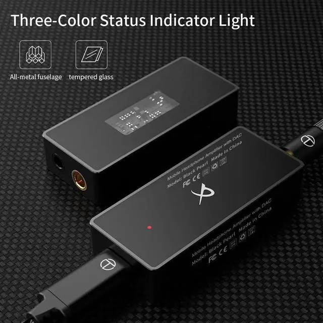 Alt view image 7 of 7 - TRN Black Pearl Portable Hi Fi Digital Audio Decoder 3.5+4.4 Output Dual CS43131 PCM 384kHz 32Bit DSD256 DAC Headphone Amplifier