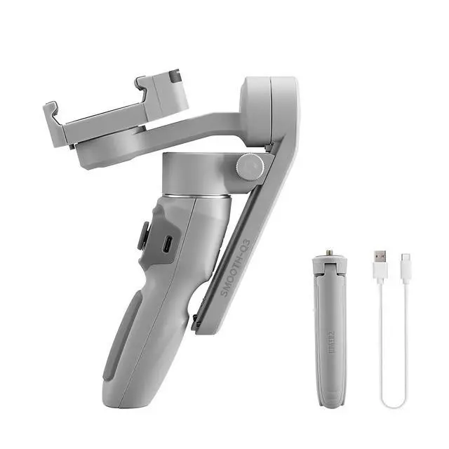 Alt view image 7 of 7 - Smooth Q3, 3-Axis Gimbal Stabilizer for Smartphone with Fill Light and Tripod, Auto Inception Dolly-Zoom Time-Lapse, Portable and Foldable, Gesture Control, Android and iPhone Gimbal
