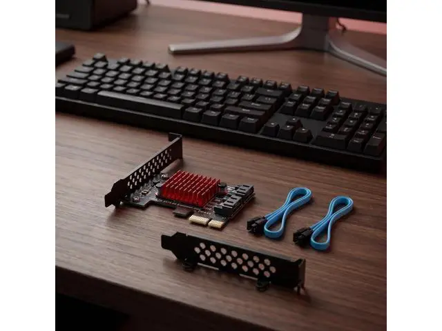 Alt view image 6 of 7 - PCIE SATA 3.0 Controller Card 2 Ports,6 Gbit/s PCIE SATA Expansion Card,PCI-E 3.0 GEN3 JMicron + JMB582 Chip