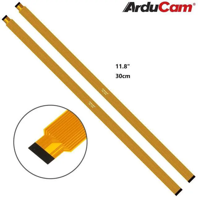 Alt view image 3 of 6 - for Raspberry Pi Zero Camera Cable Set, 2 Pack 11.8" (30cm) Ribbon Flex Extension Cables for Pi Zero&W