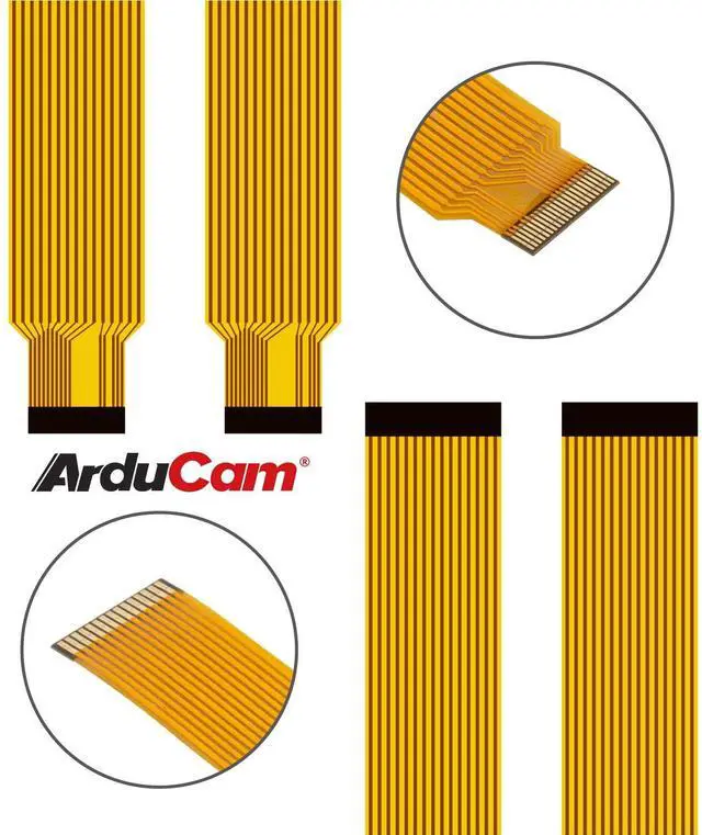 Alt view image 2 of 6 - for Raspberry Pi Zero Camera Cable Set, 2 Pack 11.8" (30cm) Ribbon Flex Extension Cables for Pi Zero&W