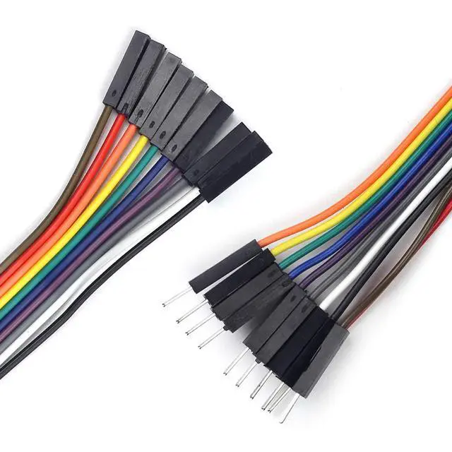 Alt view image 5 of 6 - Breadboard Alligator Clip Jumpers - Gator to Male and Female Jumper Wires Test Lead 2x10pcs 8 inch for Power Supply,LED Strips, Multimeters, Arduino Lilypad and Raspberry Pi