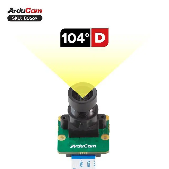 Alt view image 6 of 7 - for Raspberry Pi Camera, 4K IMX415 Low Light Camera Module with M12 Lens, 15-15pin, 15-22pin Ribbon Cable Included