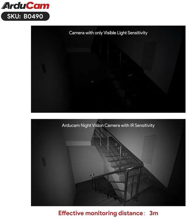 Alt view image 3 of 7 - 1080P Day & Night Vision USB Camera for Computer, 2MP Automatic IR-Cut Switching All-Day Image USB2.0 IMX462 Webcam Board with 940nm IR LEDs for Windows, Linux, Android and Mac OS
