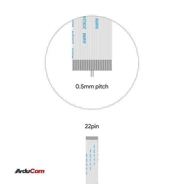 Alt view image 5 of 7 - for Raspberry Pi Camera Cable, 2 Pack 15cm 22pin to 22pin, 0.5mm Pitch Interface, FFC Ribbon Flexible Flat Cable for Raspberry Pi Module Camera
