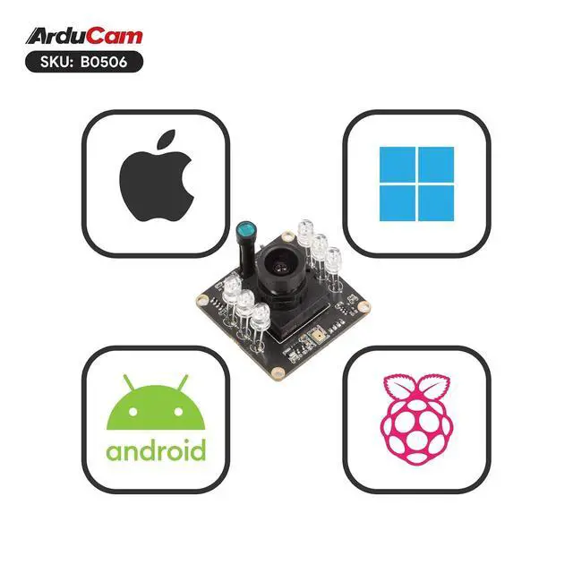 Alt view image 7 of 7 - 1080P USB Camera, Day & Night Vision Webcam for Computer, 2MP Automatic IR-Cut Switching All-Day Image Infrared Camera USB2.0 for Windows, Linux, Android and Mac OS