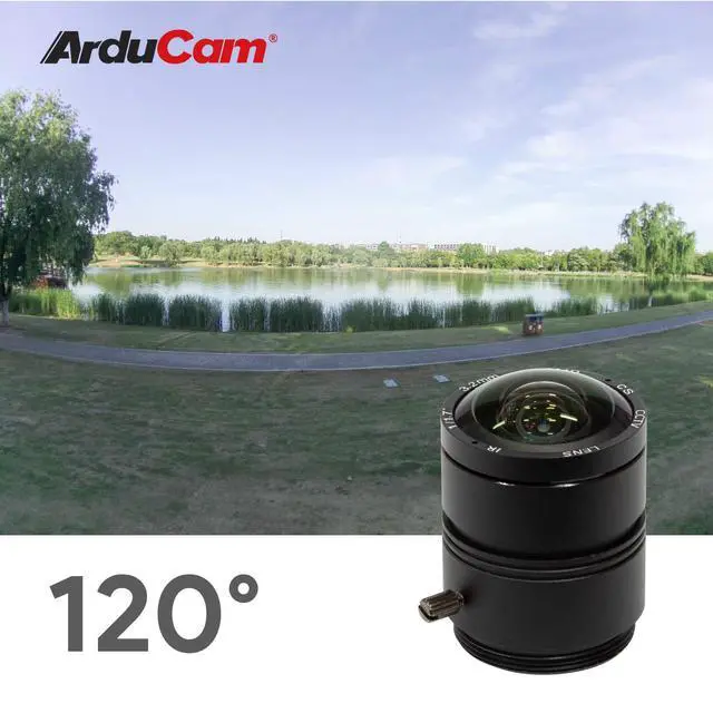 Alt view image 4 of 5 - 120 Degree Ultra Wide Angle CS Lens for Raspberry Pi HQ Camera, 3.2mm Focal Length with Manual Focus