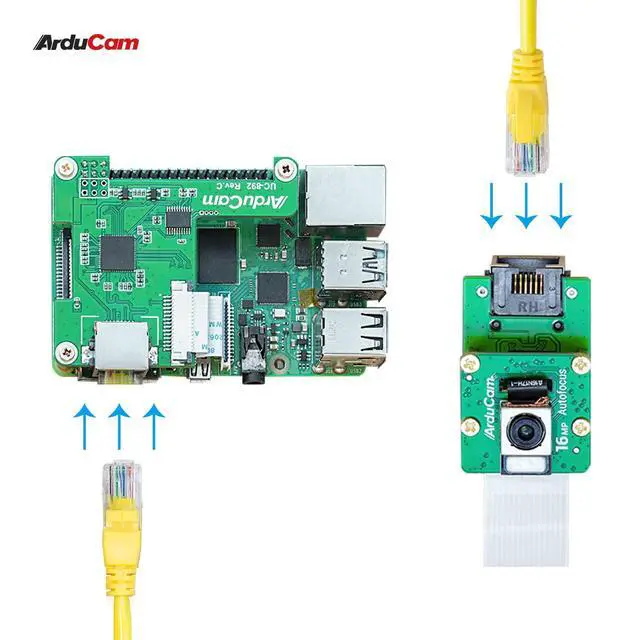 Alt view image 5 of 6 - Cable Extension Kit for Raspberry Pi, Up to 10-Meter Extension, Compatible with Raspberry Pi Camera V1/V2/V3/HQ/Global Shutter and 16MP/64MP/ToF Camera Module
