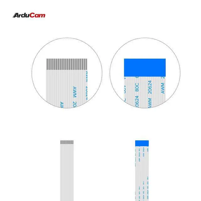 Alt view image 3 of 7 - for Raspberry Pi Camera Cable, 2 Pack 15cm 22pin to 22pin, 0.5mm Pitch Interface, FFC Ribbon Flexible Flat Cable for Raspberry Pi Module Camera