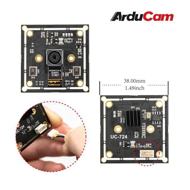 Alt view image 3 of 6 - 16MP Autofocus USB Camera for Computer with Microphone, 1/2.8" IMX298 Mini UVC USB2.0 4K Video Webcam, with 3.3ft/1m Cable for Windows, Linux, Android and Mac OS