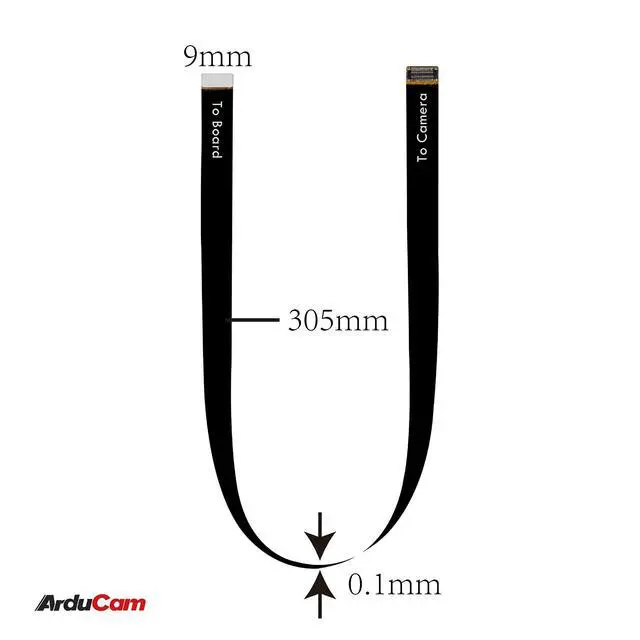 Alt view image 2 of 6 - Sensor Extension Cable for Raspberry Pi Camera Module V2, 300MM/1FT Cable to Extend IMX219 Sensor for Smaller Enclosure, Narrow Space Project, Work with V2 Camera on Jetson Board