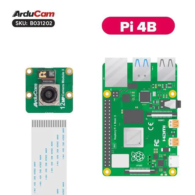 Alt view image 6 of 7 - for Raspberry Pi Camera Module 3, 12MP IMX708 120°(D) Wide Angle Pi Camera V3