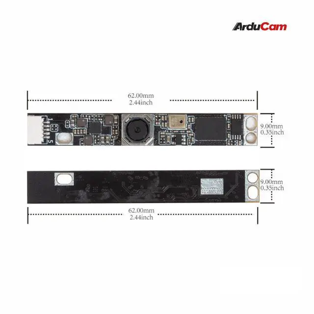 Alt view image 2 of 6 - IMX219 8MP Autofocus USB Camera Module, 3280(H)×2464(V)@30fps with Single Microphone for Linux, Windows, and Mac OS