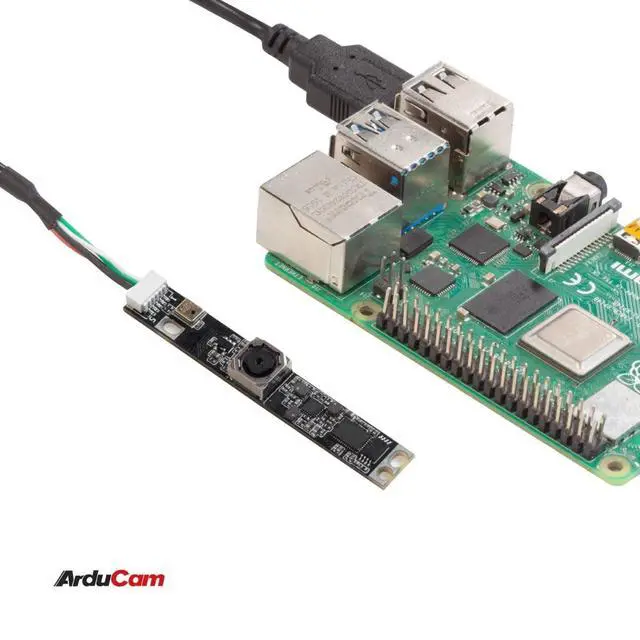 Alt view image 6 of 6 - 5MP Autofocus USB Camera Module for Raspberry Pi, 2592(H)×1944(V)@30fps Lightburn Camera with Single Microphone, Mini-Sized Webcam for Linux, Windows, and Android