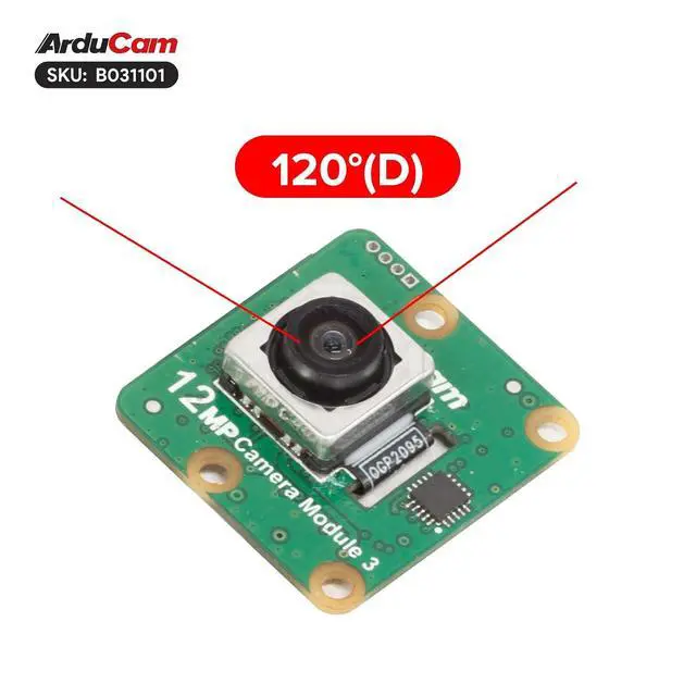 Alt view image 7 of 7 - for Raspberry Pi Camera Module 3 Wide, 120°(D) IMX708 Autofocus Pi Camera V3 with Case, Comes with15cm 15-22 Pin and 22-22 Pin FFC Cable