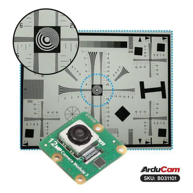 Alt view image 6 of 7 - for Raspberry Pi Camera Module 3 Wide, 120°(D) IMX708 Autofocus Pi Camera V3 with Case, Comes with15cm 15-22 Pin and 22-22 Pin FFC Cable