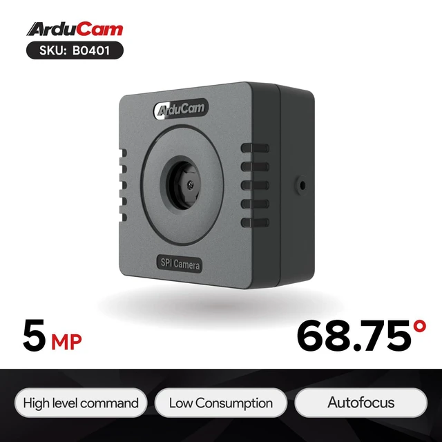 Alt view image 2 of 7 - Mega 5MP SPI Camera, Autofocus Arduino Camera Module, Compatible with Any MCU, Arduino UNO Mega2560 Board, Raspberry Pi