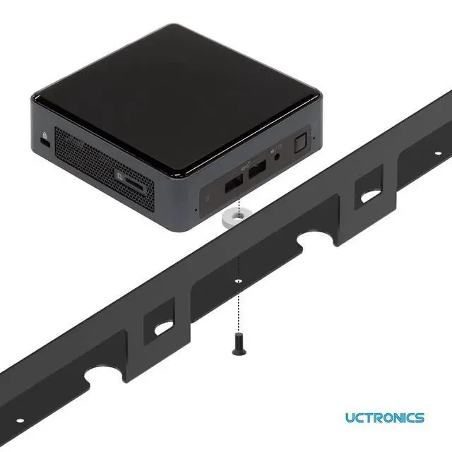 Alt view image 4 of 5 - NUC Rack Mount, 19" 1U Rackmount Supports 3 Units of Low Model NUC