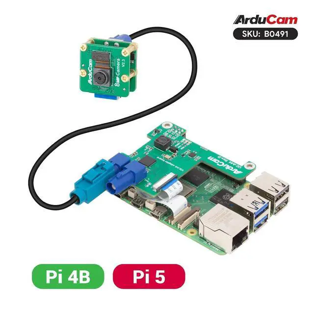 Alt view image 7 of 7 - Raspberry Pi Camera Kit, 8MP IMX219 FPD-Link SerDes V3Link, Support Up to 10m Extension
