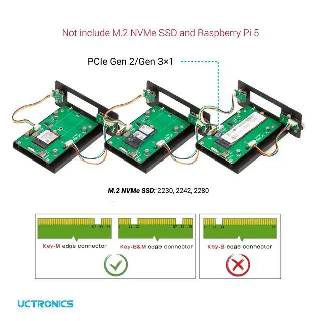 Alt view image 6 of 7 - Raspberry Pi Rack Pro, 2 × M.2 NVMe SSD Base for Pi5, 2 x SATA Shields for Pi4, with 4pcs Safe Shutdown and 0.96" Color LCD