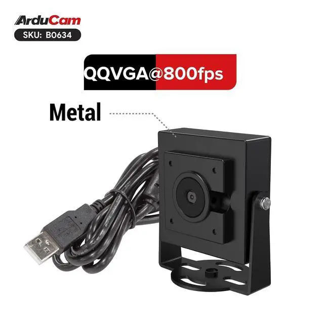 Alt view image 2 of 7 - VGA Global Shutter USB Camera Module, 800 FPS@QQVGA High Speed Camera, Monochrome UVC Webcam for Windows, Linux OS