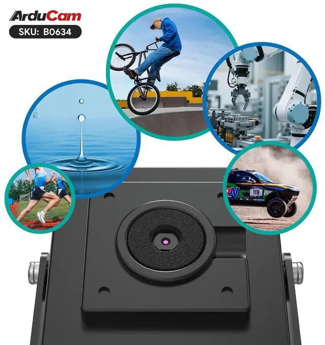 Alt view image 4 of 7 - VGA Global Shutter USB Camera Module, 800 FPS@QQVGA High Speed Camera, Monochrome UVC Webcam for Windows, Linux OS