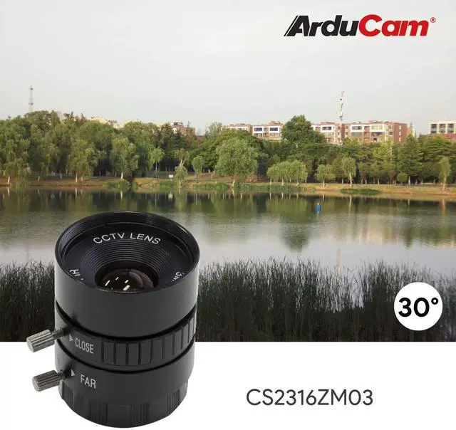 Alt view image 4 of 6 - CS-Mount Lens Kit for Raspberry Pi HQ Camera (Type 1/2.3), 6mm to 25mm Focal Lengths, 65 to 14 Degrees, Telephoto, Wide Angle, Pack of 5