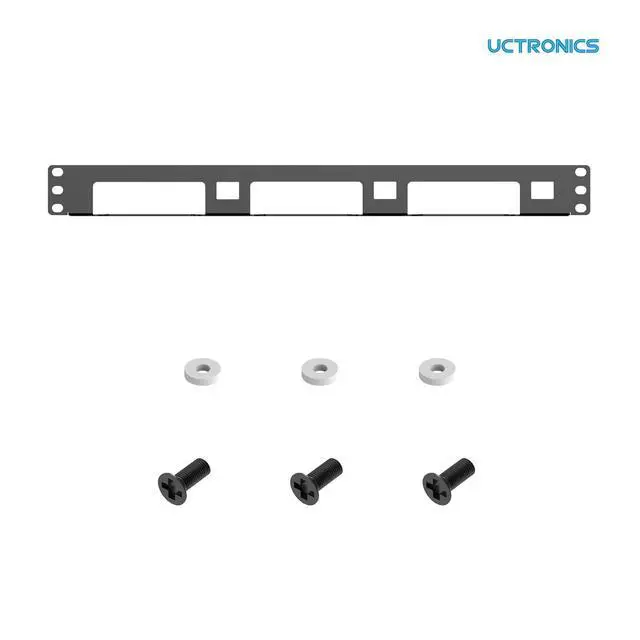 Alt view image 2 of 5 - NUC Rack Mount, 19" 1U Rackmount Supports 3 Units of Low Model NUC