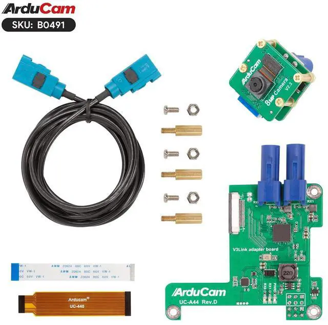 Alt view image 2 of 7 - Raspberry Pi Camera Kit, 8MP IMX219 FPD-Link SerDes V3Link, Support Up to 10m Extension