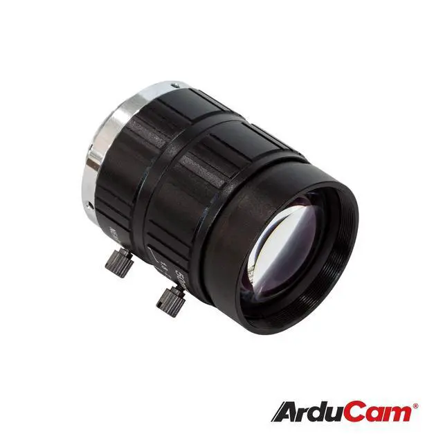 Alt view image 2 of 6 - Telephoto C-Mount Lens for Raspberry Pi HQ Camera, 50mm Focal Length with Manual Focus and Adjustable Aperture, Industrial Telephoto Lens