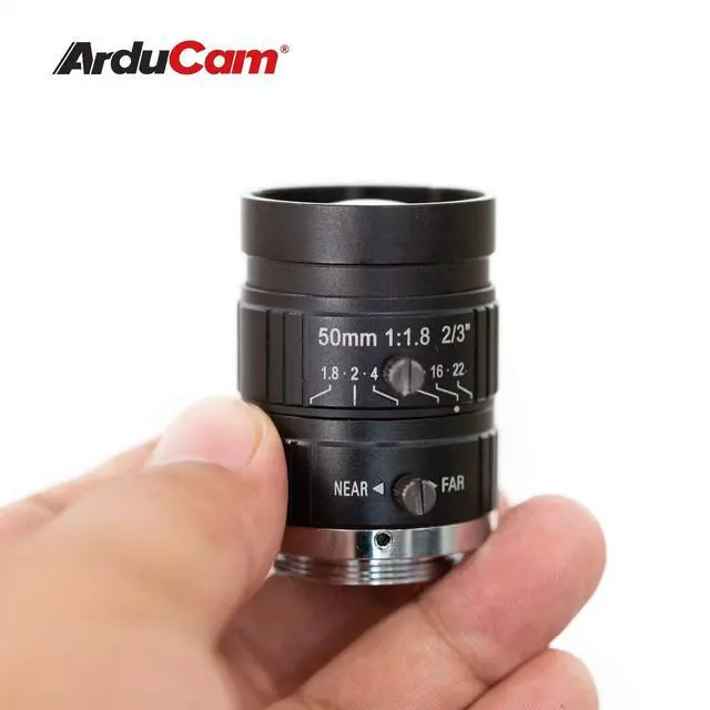 Alt view image 6 of 6 - Telephoto C-Mount Lens for Raspberry Pi HQ Camera, 50mm Focal Length with Manual Focus and Adjustable Aperture, Industrial Telephoto Lens