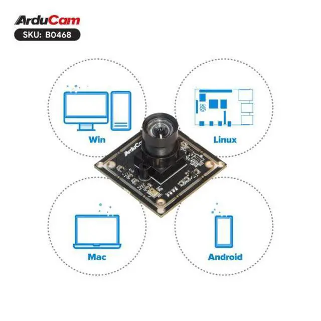 Alt view image 7 of 7 - 1080P USB Camera Module, Low Light Low Distortion Lightburn Camera, 2MP CMOS IMX323 Mini UVC USB2.0 Webcam Board with 83°(D) M12 Lens, 3.3ft/1m Cable for Windows, Linux, Android, and Mac OS