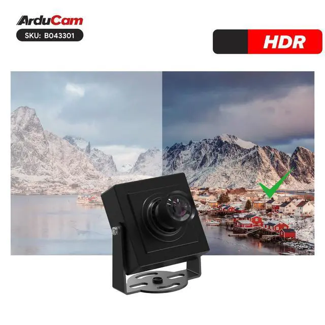 Alt view image 5 of 7 - 12MP HDR USB Camera Module, 101°(D) Wide Angle UVC Webcam with M12 Lens for Windows, Linux, Android, and Mac OS