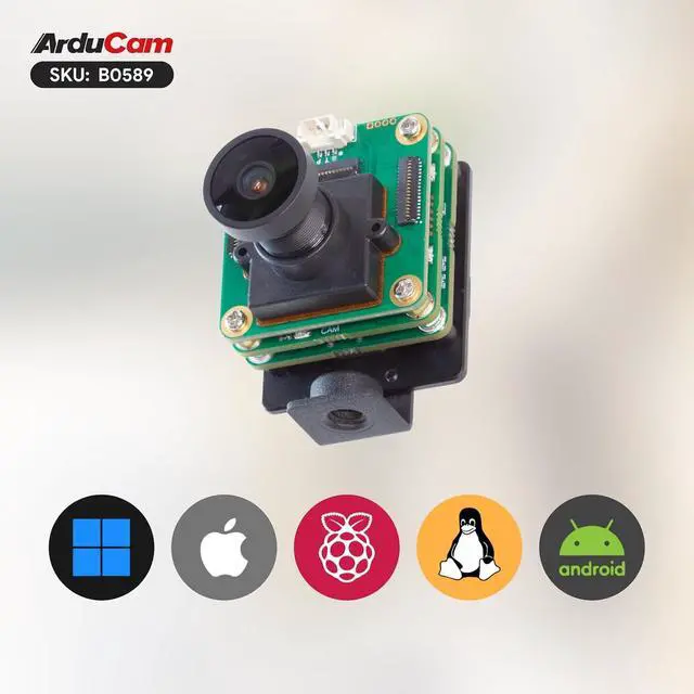 Alt view image 2 of 2 - USB3.0 Camera Module, 60FPS@1080P High Speed USB Camera, 4K HDR Wide Angle Webcam with 145°D M12 Lens for Windows, Linux