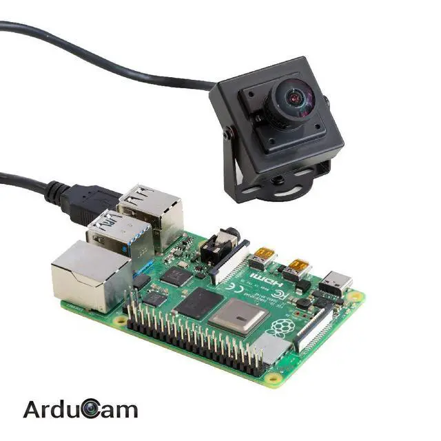 Alt view image 4 of 6 - 1080P Low Light WDR USB Camera Module with Metal Case, 2MP 1/2.8" CMOS IMX291 160 Degree Ultra Wide Angle Mini UVC Webcam Board with Microphone