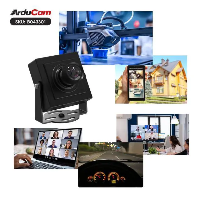 Alt view image 6 of 7 - 12MP HDR USB Camera Module, 101°(D) Wide Angle UVC Webcam with M12 Lens for Windows, Linux, Android, and Mac OS