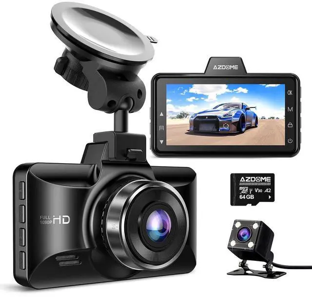 Main image of M01 Dual Dash Cam Front and Rear with Free 64GB Card, 3" Screen Dual Dashboard Camera for Car, Built-in ADAS G-Sensor, 24H Parking Mode Car Camera (M01 Pro)