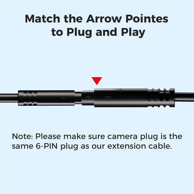 Alt view image 4 of 5 - 20ft Extension Cable 6 Pin for M550, M550 Max Rear Camera, Dash Camera Rear Extension Cord (6 Pin, 20ft/6m)