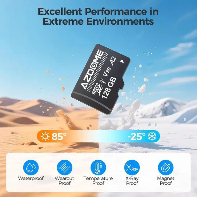 Alt view image 4 of 7 - 128GB Micro SD Card microSDXC Memory Card for M550 GS63H Pro PG17-4K M550 Pro M200 M330 M300S M01 Dash Cam Full HD & 4K UHD, U3, A2, V30