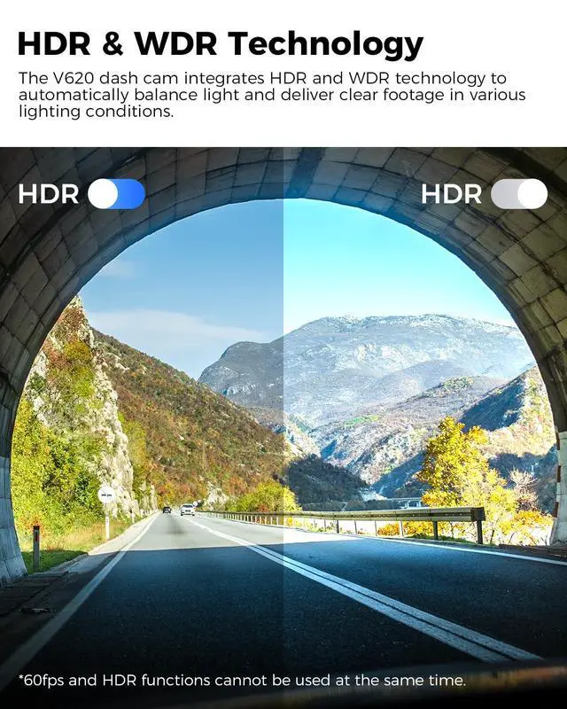 Alt view image 4 of 7 - 4K Dash Cam Front and Rear, WiFi6 Dash Camera for Cars, HDR Dashcam with Voice Control ADAS GPS, Night Vision, Motion Detection 24H Parking Mode, Advanced Timeline Playback APP, 64GB Card Included