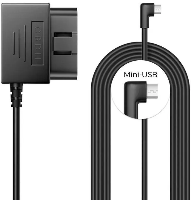 Main image of Mini-USB Port OBD Hardwire Kit for Dash Cam, Easy to Install, Support Parking Mode for Car Camera 11FT 12V-24V to 5V, Low Voltage Protection