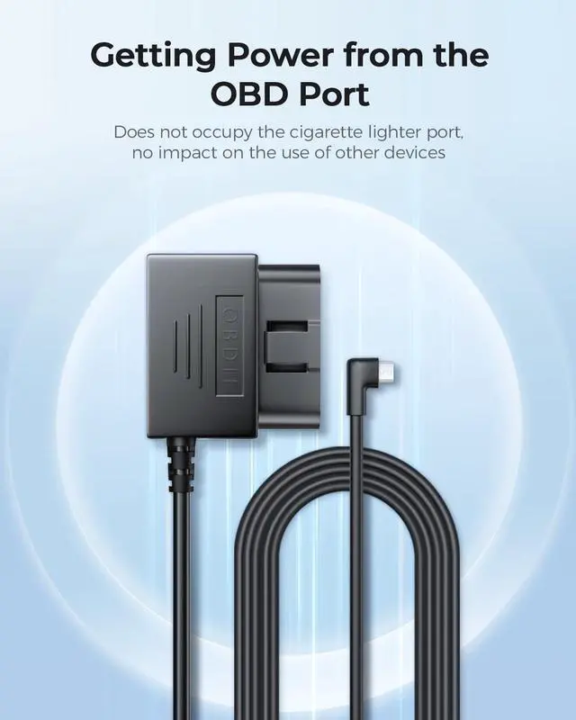 Alt view image 4 of 6 - Mini-USB Port OBD Hardwire Kit for Dash Cam, Easy to Install, Support Parking Mode for Car Camera 11FT 12V-24V to 5V, Low Voltage Protection