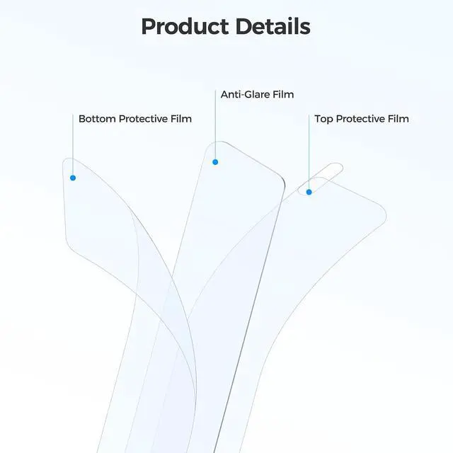 Alt view image 4 of 7 - 12" HD & Anti-Glare Film for Rear View Mirror Camera, Car Interior Rearview Mirror Anti-Scratch Sticker Safe Driving Protective Film (4 Pieces in Pack, Suitable for PG17, PG17 Max and PG17 Pro)