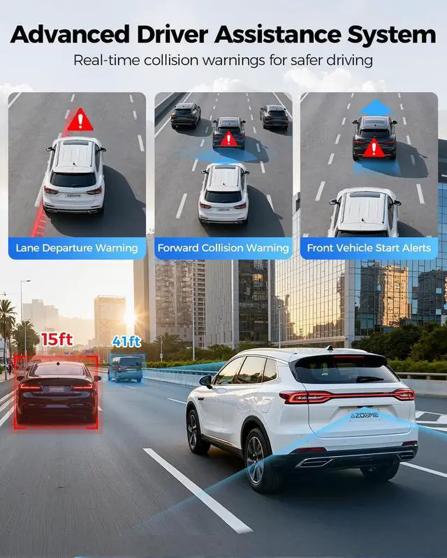 Alt view image 3 of 7 - PG17 Pro STARVIS 2 Mirror Dash Cam Front and Rear with IMX678, ADAS 12" Rear View Mirror Camera, 4K+ 2.5K Dual HDR Dash Camera for Cars, 5.8GHz WiFi Car Camera with 128GB Card Voice Control GPS
