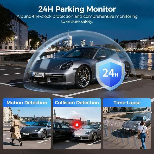 Alt view image 4 of 7 - 4K S58 3 Channel Dash Cam, 2K+1K+1K Dash Cam Front and Rear Inside, 4G LTE, Includes Hardwire Kit & OBD, Parking Mode, Dash Camera for Cars, G-Sensor, Built-in GPS & WiFi 6, WDR