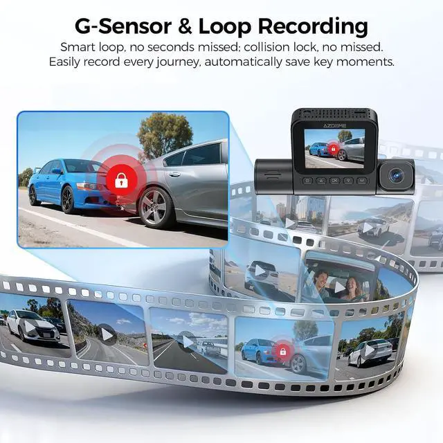 Alt view image 5 of 7 - 4K S58 3 Channel Dash Cam, 2K+1K+1K Dash Cam Front and Rear Inside, 4G LTE, Includes Hardwire Kit & OBD, Parking Mode, Dash Camera for Cars, G-Sensor, Built-in GPS & WiFi 6, WDR