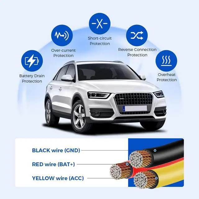 Alt view image 7 of 7 - M550 Pro 4K ADAS Dash Cam with JYX05 Type-C Hardwire Kit for 24/7 Parking Surveillance & 20ft 6 Pin Extension Cable & 256GB TF Card, Larger Storage Capacity
